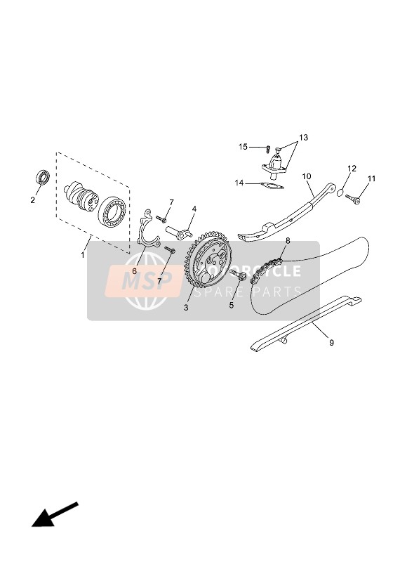 Yamaha YP125RA 2016 Arbre À Cames & Chaîne pour un 2016 Yamaha YP125RA